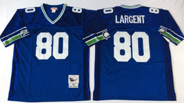 Men&#39;s Steve Largent #80 Stitched Jersey Royal White - $49.00