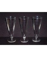 3  Vintage Tall 12 oz Glass Pilsner Beer Bar Glasses - £6.33 GBP
