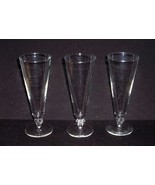 3  Vintage Tall 12 oz Glass Pilsner Beer Bar Glasses - $150.53 MXN