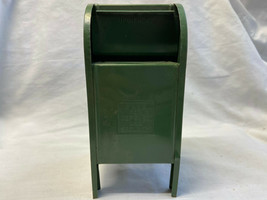 Vtg Crown Toy MFG Corp. Olive Green Tin Mail Bank Still Bank Made In USA - £31.89 GBP