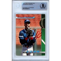 Shawon Dunston Chicago Cubs Auto 1993 Topps Stadium Club BAS Auth Autograph Slab - £53.47 GBP