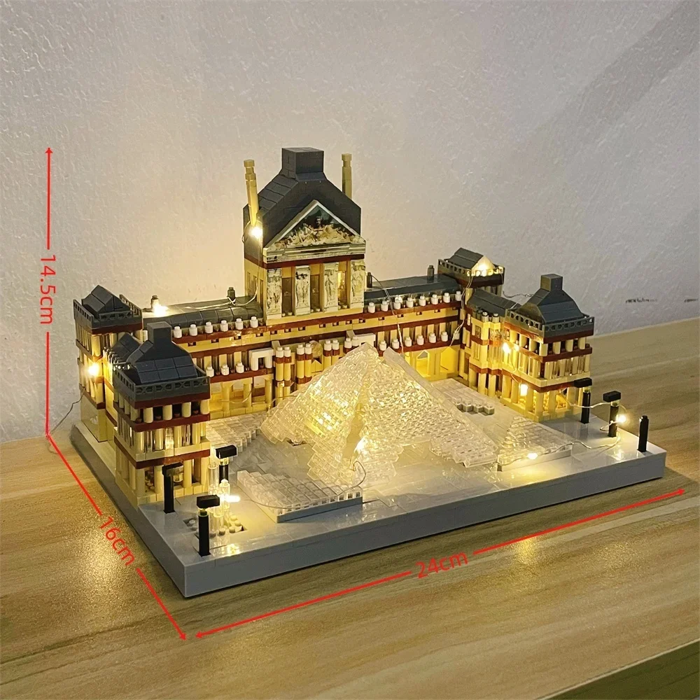 Knew Built Exquisite Paris Eiffel Tower Micro Mini -With Box LED Louvre Blocks - £47.56 GBP