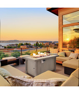 42" Ceramic Top Firepit LP Fire Table 50k BTU w/ Table Insert and Cover Grey - $449.00
