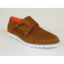 Men Tayno Dressy Casual Soft Suede Comfortable Double Buckle #Freshman Camel image 2