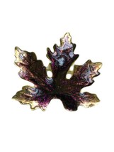 Danecraft Silver - Plated Purple Maple Leaf Pin Brooch - £12.26 GBP