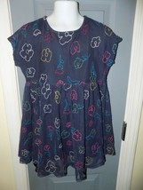 Hanna Andersson Navy Blue Embroidered Flower Dress Size 5 Girl&#39;s EUC - £13.38 GBP