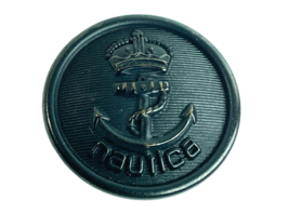 Nautica Black Metal Anchor Main Replacement Button .90&quot; - £7.17 GBP