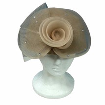 100% wool with mesh flower tan taupe women’s hat - £24.46 GBP
