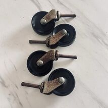 Vintage 2” Bassick Wheels Casters w/ Posts Bakelite Bundle of 4 USA BxA - $24.74