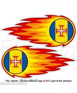 MADEIRA Flammende, Feuerballs Portugal Portugiesische Sticker, Aufkleber x2 - $7.94