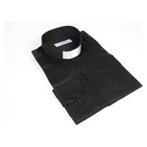 Mens CEREMONIA Clergy Pastor Priest Shirt 100% Cotton Turkey #stn 15 HYB Black image 7