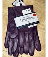 XS Charter Club Women&#39;s Cashmere Lined Leather Gloves In Gloxina $88.50 - $24.74