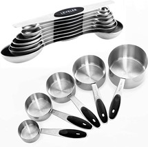 Stainless Steel Measuring Cups And Magnetic Spoons Set Of 13 Pcs - £72.49 GBP