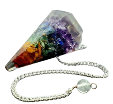 Chakra Orgone Pendulum Real Crystal Healing Divination Dowsing Reiki Dow... - £3.64 GBP