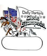 Dolly Parton&#39;s Dixie Stampede Souvenir Fridge Magnet With Blank Name Tag - £5.57 GBP