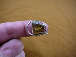 (8.25-5) Amber Green Poland .925 Sterling Silver Ring Size 8.25 Jewelry Gem - £37.66 GBP