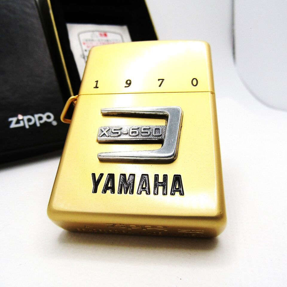 Yamaha XS-650 Metal Gold 1970 Loss Proof Zippo Oil Lighter 1998 Unifred ... - $216.81