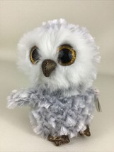 Ty Beanie Boos Owlette Owl 6&quot; Plush Stuffed Animal 2017 Ty Silk Toy with... - £10.39 GBP