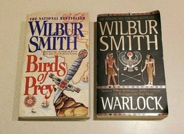 Birds of Prey &amp; Warlock By Wilbur Smith 1997 &amp; 2001 Paperback Books - £7.72 GBP