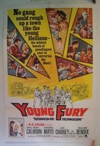 Young Fury 1965 Film Poster Rory Calhoun Virginia Mayo Lon Chaney - $89.59