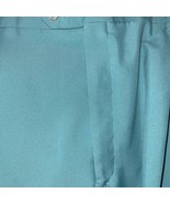 Men&#39;s Falcone Pleated Front Pants 50 x 45 Blue Green UnCuffed Leg Opening - $491.21 MXN