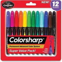 Cra-Z-Art Colorsharp Permanent Markers, Fine Bullet Tip, Assorted Colors... - £10.94 GBP
