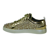 Mens Fancy Shoes By FIESSO AURELIO GARCIA, Spikes Rhine stones 2413 Gold image 5