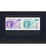 Papua New Guinea. 2016. Commemorative Coins and Notes PNG (MNH OG) S/S - £5.42 GBP