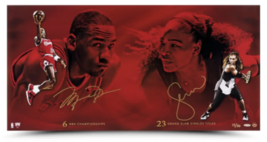 Michael Jordan / Serena Williams Autographed &quot;Respect&quot; 36&quot; x 18&quot; Photo UDA LE 50 - £7,234.87 GBP