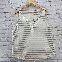 Maurice&#39;s 24/7 Tank Top Womens Sz XXL White Black Striped Hook Front New NWT  - £11.67 GBP