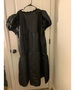 Kika Vargas Women&#39;s Fit &amp; Flare Midi Dress Ruffle Edge Short Sleeve Black - $1,540.90 MXN