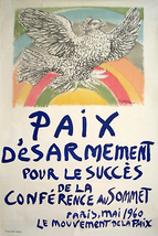 Pablo Picasso Paix Disarmement-Peace, 1960 - £1,947.61 GBP