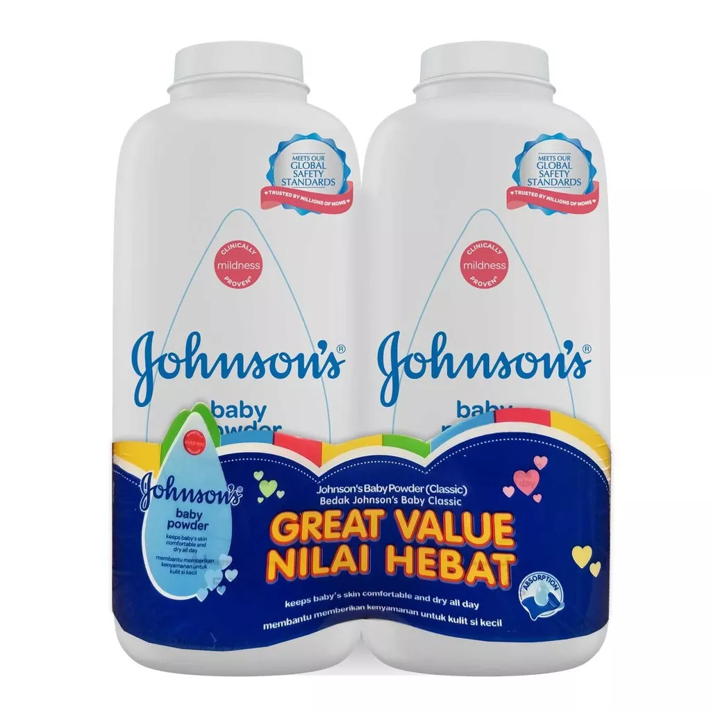 2-Pcs Johnson's Baby Powder TALC Original 17oz/500g Rare Discontinued Sealed - $1,316.49 MXN