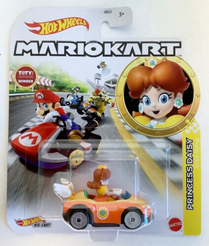 NEW Mattel GRN14 Hot Wheels 1:64 Mario Kart PRINCESS DAISY Wild Wing DieCast Car - $29.65