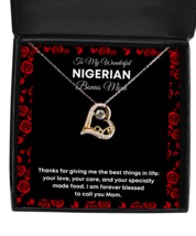 Nigerian Bonus Mom Necklace Gifts - To My Wonderful Bonus Mom - Love Pendant  - £39.19 GBP