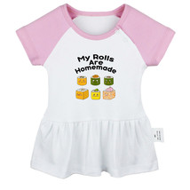 My Rolls Are Homemade Funny Dresses Newborn Baby Princess Infant Ruffles Skirts - $11.74