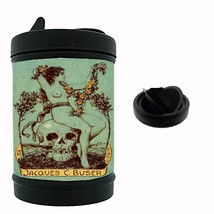 Vintage Mori Skull Ubris Novelty Black Metal Car Ashtray/Mini Trashcan - $238.80 MXN