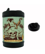 Vintage Mori Skull Ubris Novelty Black Metal Car Ashtray/Mini Trashcan - $234.15 MXN