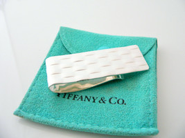 Tiffany &amp; Co Weave Money Clip Holder Silver Man Gift Pouch Love Cool Classic Art - £261.24 GBP