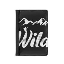Stylish Passport Cover in Black PU Faux Leather Personalized Passport Holder wit - £23.05 GBP