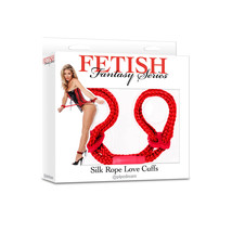 Fetish Fantasy Series Silk Rope Love Cuffs Red - £18.85 GBP