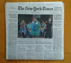 Beijing Digs In As Battle Boils in Hong Kong New York Times Newspaper 6-... - $14.54