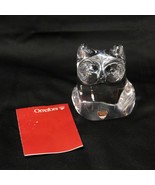Orrefors Olle Alberius Signed Owl Heavy Art Glass Statue Sweden 3 1/2&quot; - $21.55