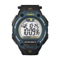 Timex Ironman Classic 30 43mm Black Resin Case,  Black/Blue Nylon Watch - £43.91 GBP