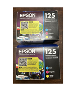 Epson 125 Tri-Color Cyan Magenta Yellow Printer Ink Cartridges 2 Pack T1... - $55.32