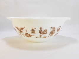 Vintage PYREX EARLY AMERICNA PATTERN CINDERELLA MIXING BOWL 2 1/2 QUART ... - $23.75