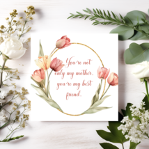 Personalized Tulip Best Friend Mother&#39;s Day Card, Birthday Card - £7.19 GBP