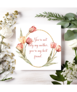 Personalized Tulip Best Friend Mother&#39;s Day Card, Birthday Card - £7.17 GBP
