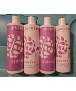 Purezero Biotin Shampoo &amp; Conditioner set Lot Of 2 Free Zero Parabens - $43.32 CAD