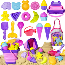 Kids Beach Toy Ice Cream Sand Toys Toddler Vacation Travel Essentials with Colla - £24.50 GBP